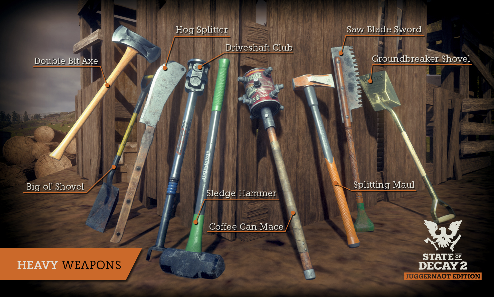 state of decay 2 weapons list